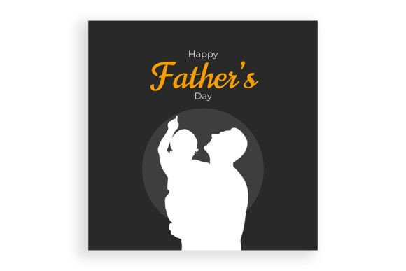 Happy Father's Day with Dad and Children