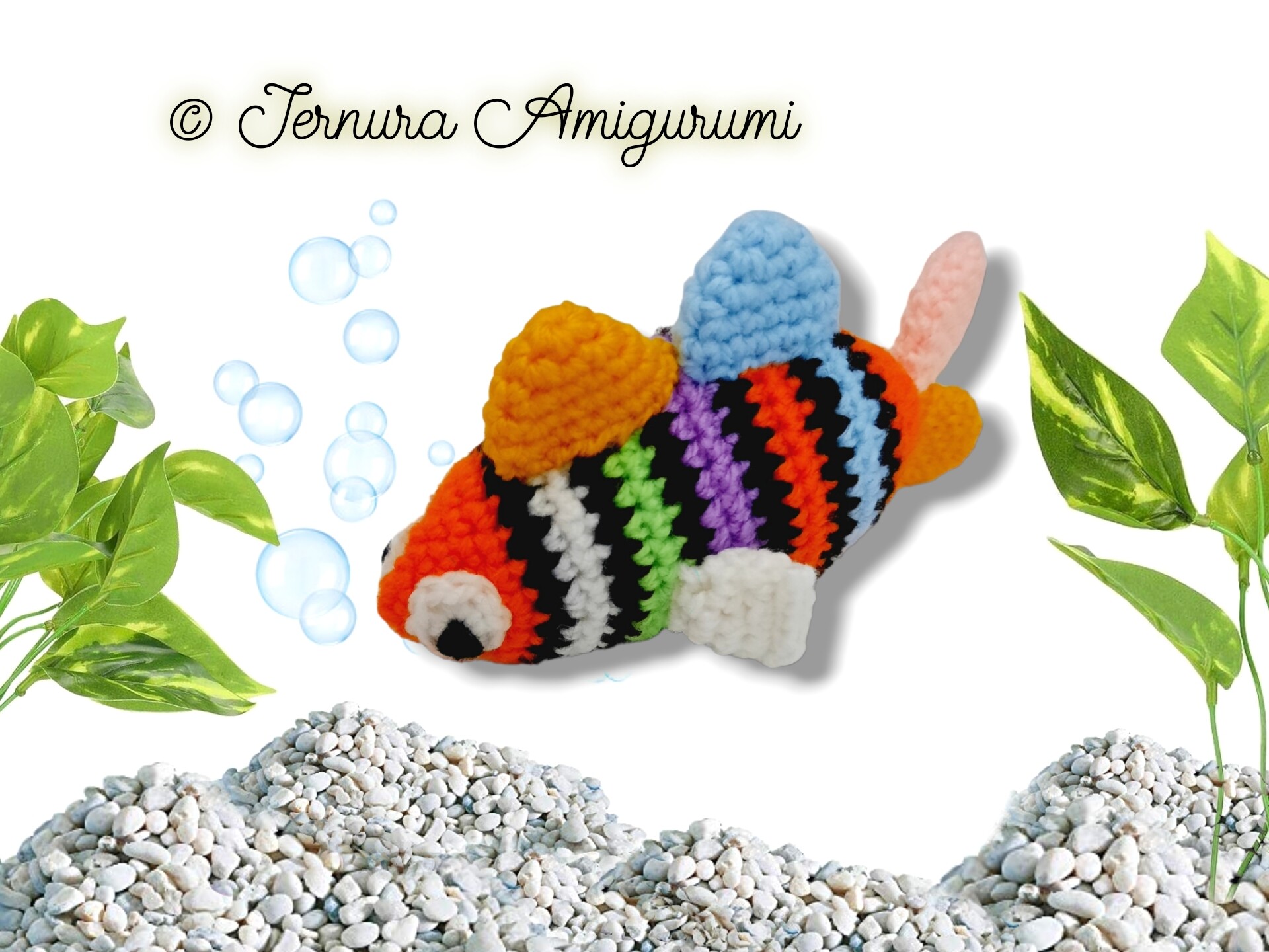 Multicolored Fish Crochet Pattern