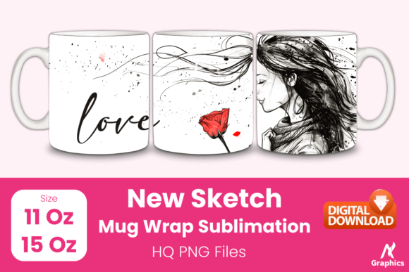 New Sketch Mug Wrap Sublimation No - 356