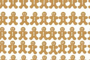 Seamless Pattern Of Gingerbread Men