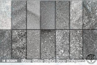 Silver Glitter Digital Paper Background Graphic by mfreem · Creative ...