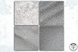 Silver Glitter Digital Paper Background Graphic by mfreem · Creative ...