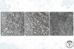 Silver Glitter Digital Paper Background Graphic by mfreem · Creative ...