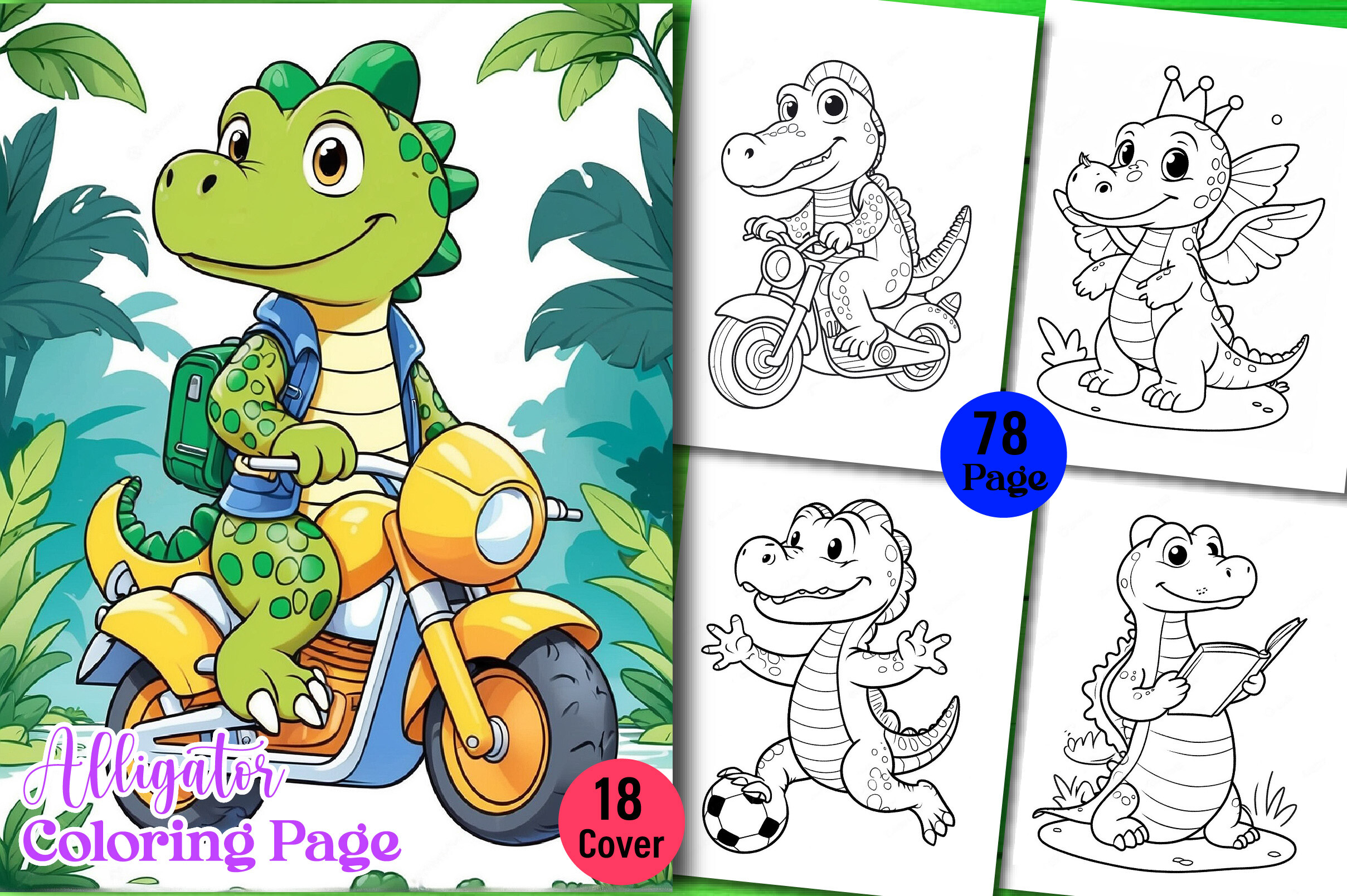 Alligator Coloring Book