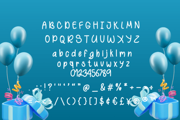 Birthday Pretty Font - Preview 1