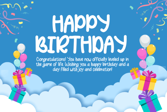 Birthday Pretty Font - Preview 2