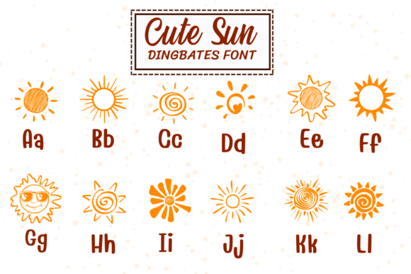 Cute Sun Font - Preview 1
