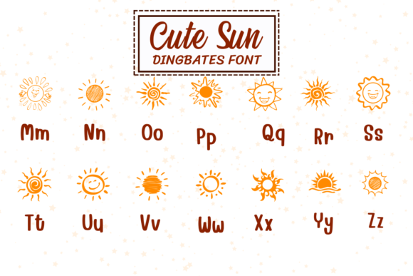 Cute Sun Font - Preview 2