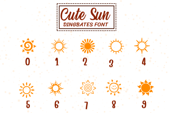 Cute Sun Font - Preview 3