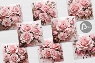 Digital Paper 3D Pink Rose Graphic by Artnoy · Creative Fabrica
