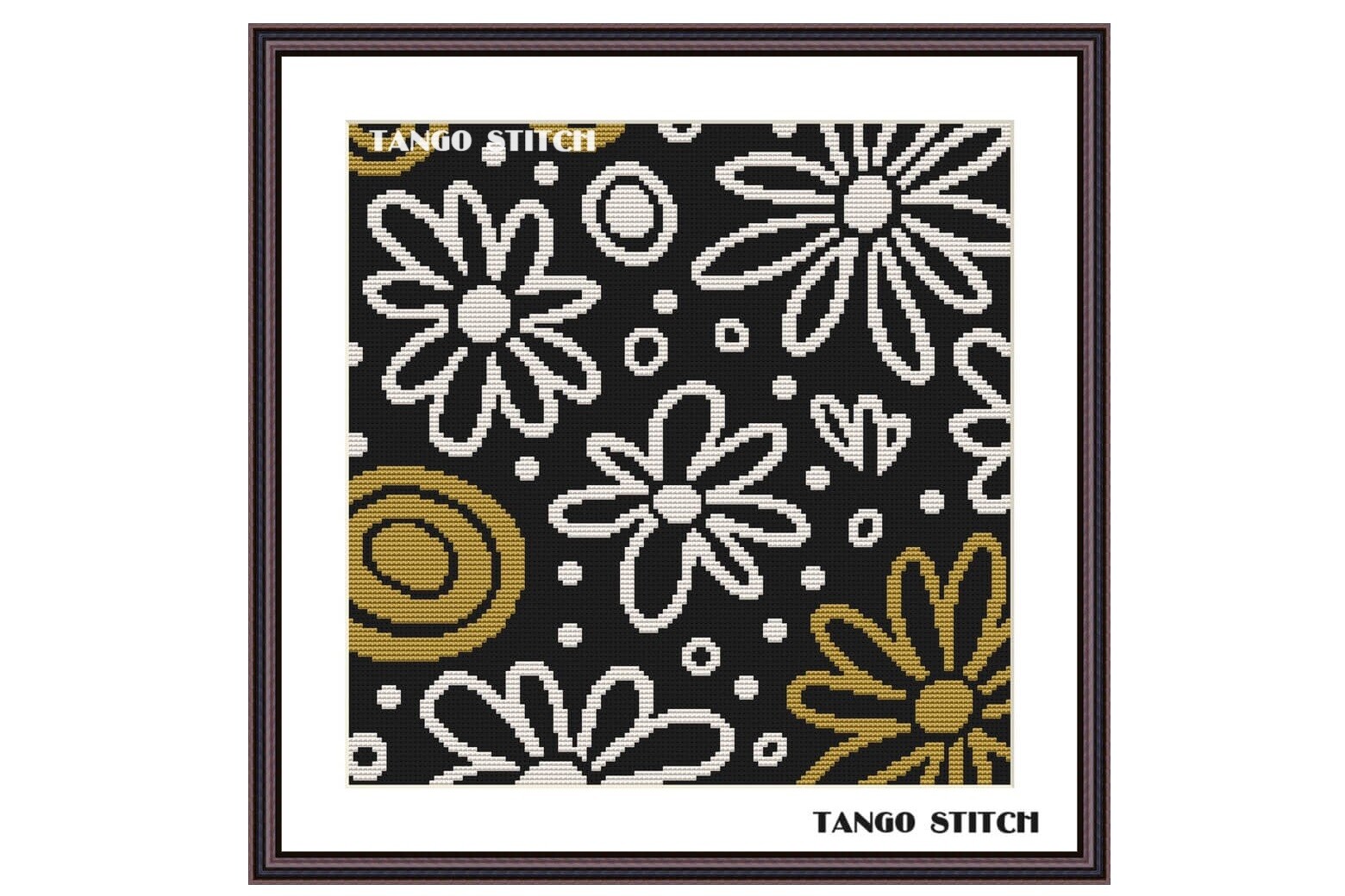 Easy Floral Pattern Cross Stitch Design