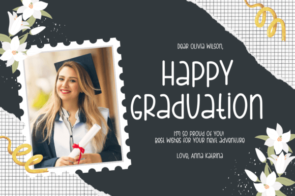 Graduation Font - Preview 3