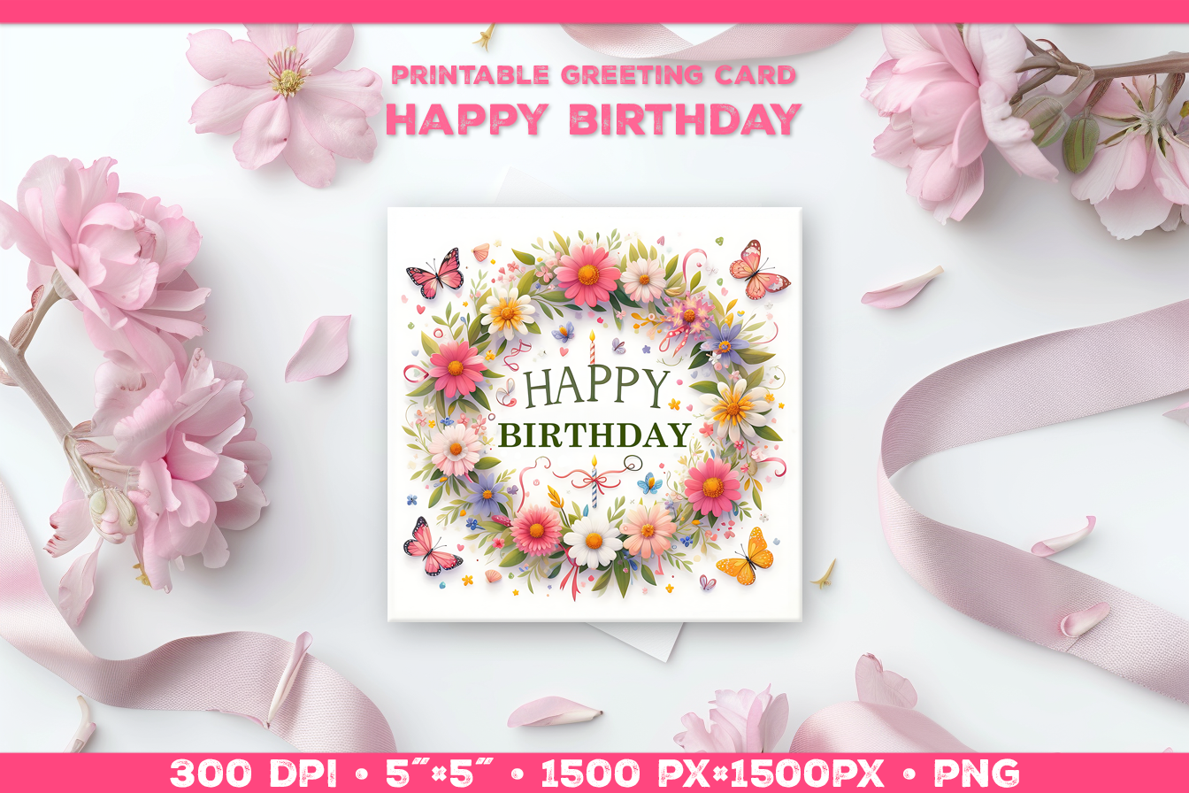 Happy Birthday Greeting Card Printable
