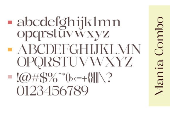 Mania Combo Font PNG with transparent background - Preview 6