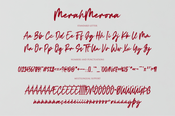 Merah Merona Font PNG with transparent background - Preview 6