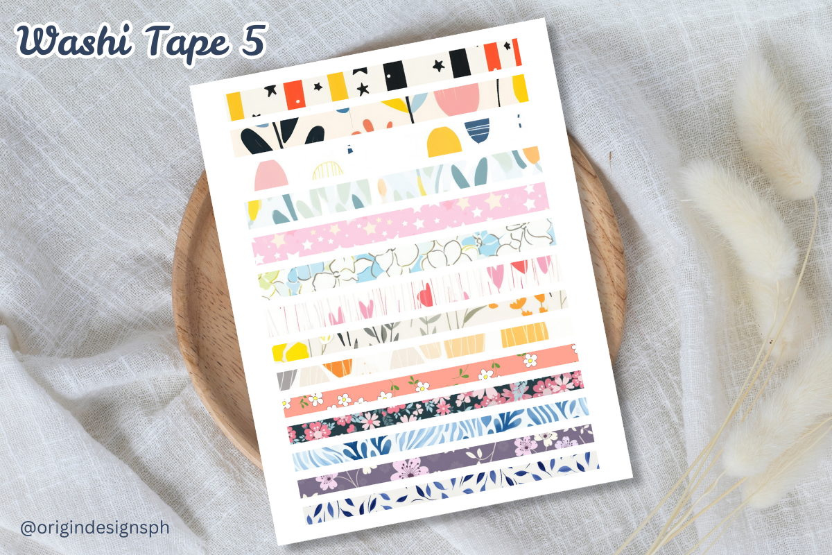PLR Washi Tape Graphic by Origin Designs PH · Creative Fabrica
