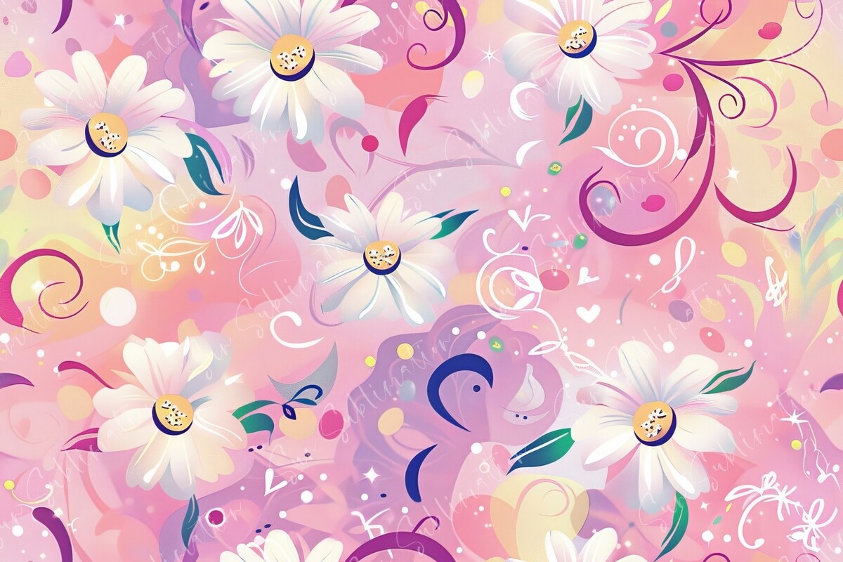 Pink Floral Seamless Pattern. Delicate Graphic by Sun Sublimation ...