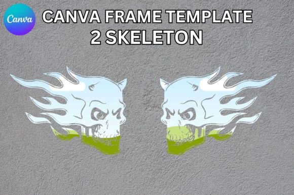 Skull Canva Frame Template