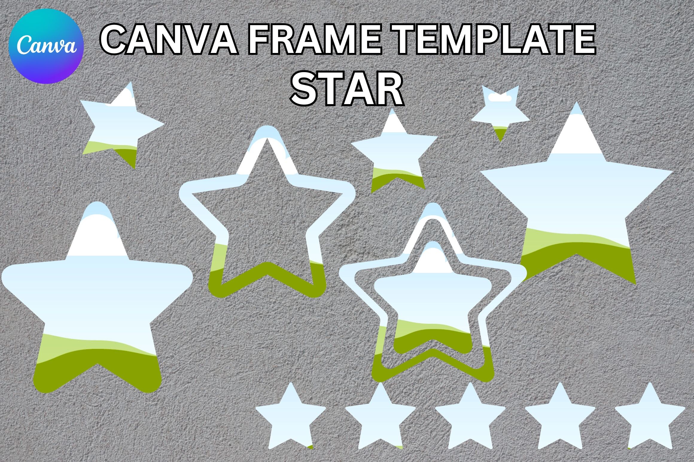 Star Canva Frame Template