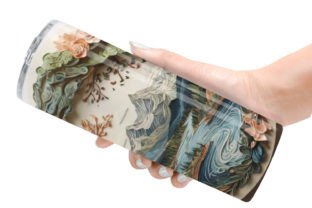 Tumbler 3D Landscape Mountain Tree Graphic by Artnoy · Creative Fabrica