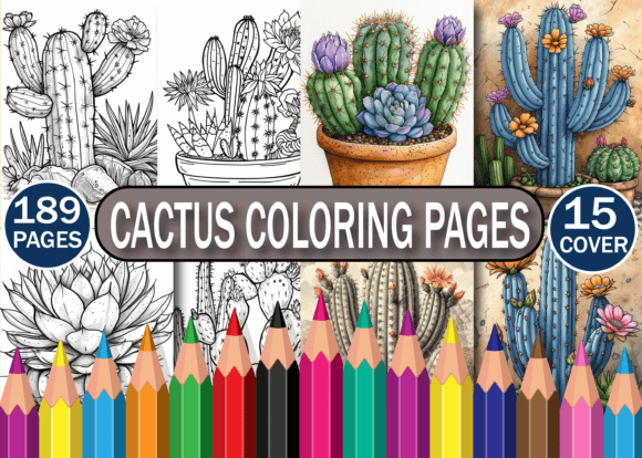 189 Cactus Coloring Pages for Adults