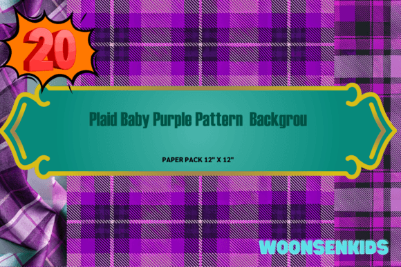 20 Plaid Baby Purple Pattern Background Watercolor Png Kdp Digital Paper
