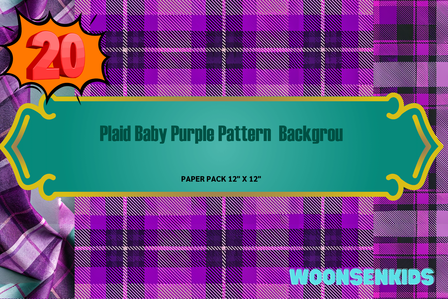 20 Plaid Baby Purple Pattern Background Watercolor Png Kdp Digital Paper