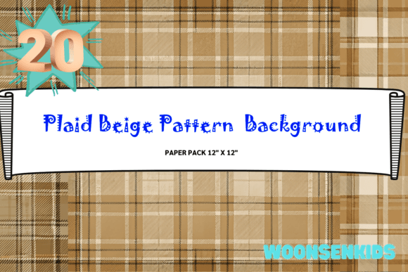 20 Plaid Beige Pattern Background Watercolor Png Kdp Digital Paper