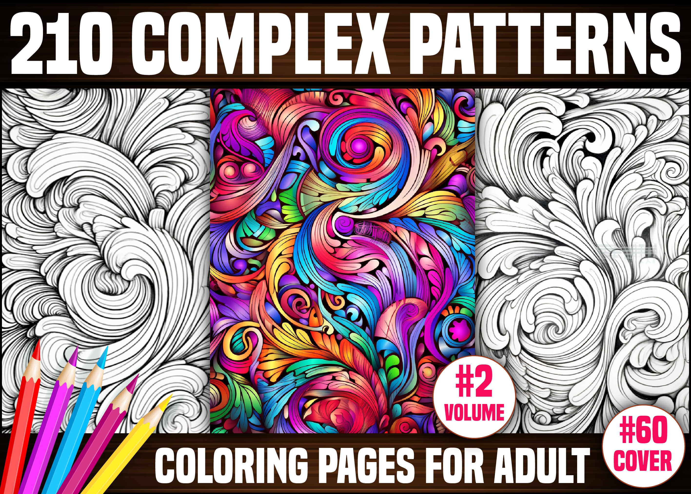 210 Complex Patterns Coloring Pages KDP