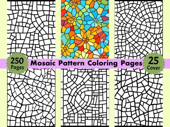 250 Mosaic Pattern Coloring Pages Kdp