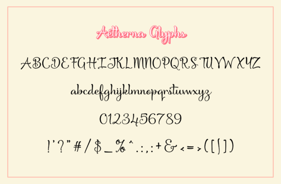 Aetherna Font - Preview 4
