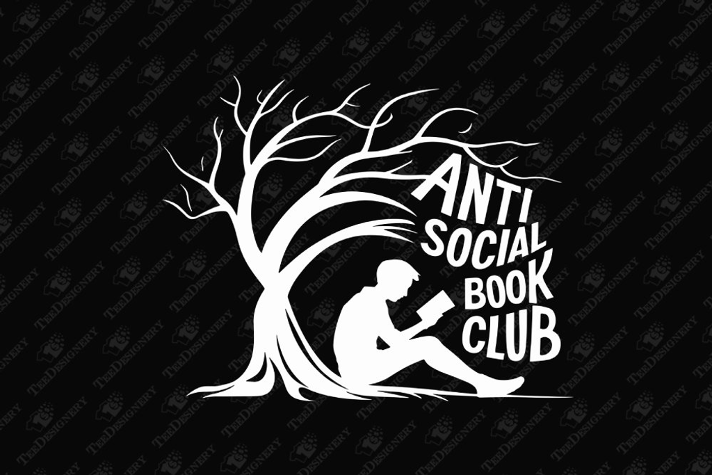 Anti Social Book Club Introvert Reader Graphic by TeeDesignery ...