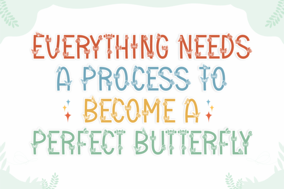 Awesome Butterfly Font PNG with transparent background - Preview 2
