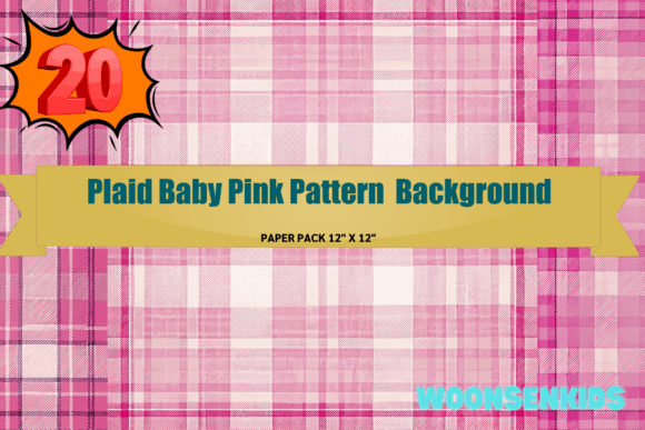 Best Plaid Baby Pink Pattern Background Watercolor Png Kdp Digital Paper