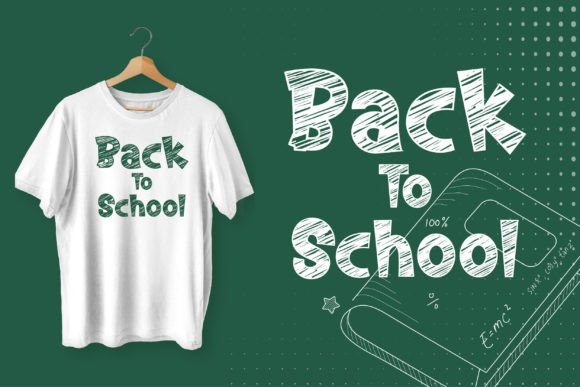 Chalk and Board Font PNG with transparent background - Preview 1