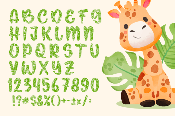 Child Tiger Font PNG with transparent background - Preview 2