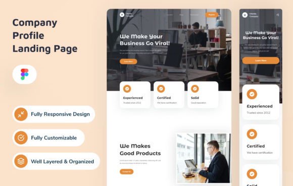 Company Profile Landing Page