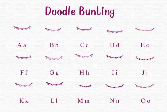 Doodle Bunting Font - Preview 1