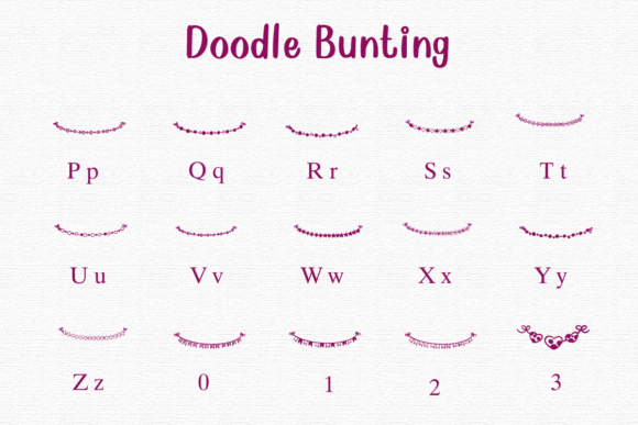 Doodle Bunting Font - Preview 2
