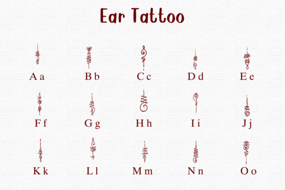 Ear Tattoo Font - Preview 1