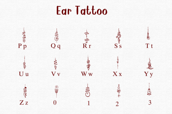 Ear Tattoo Font - Preview 2