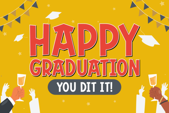 Graduation Awards Font PNG with transparent background - Preview 4