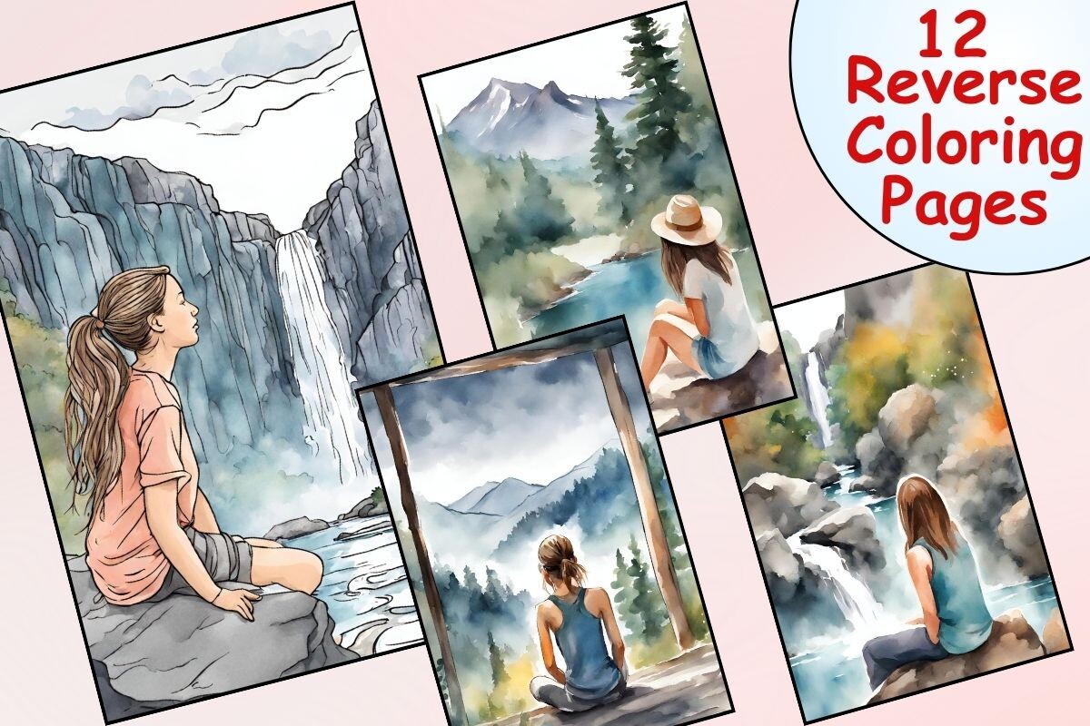 Landscape Reverse Coloring Pages