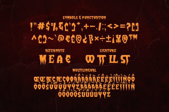 Monstesh Font PNG with transparent background - Preview 2