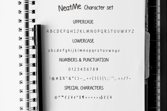 Neatme Font PNG with transparent background - Preview 1