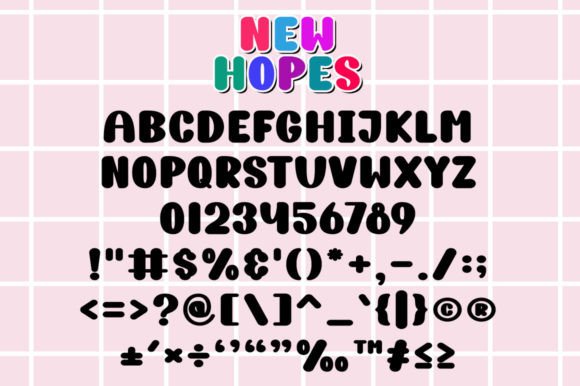New Hopes Font PNG with transparent background - Preview 4