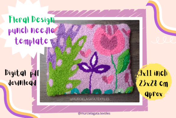 Punch Needle Template - Floral Design