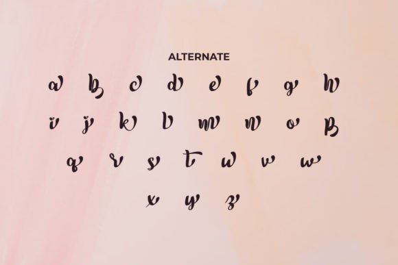 Romantic Sky Font PNG with transparent background - Preview 4