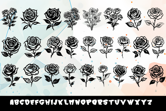 Rose Kiss Font PNG with transparent background - Preview 1
