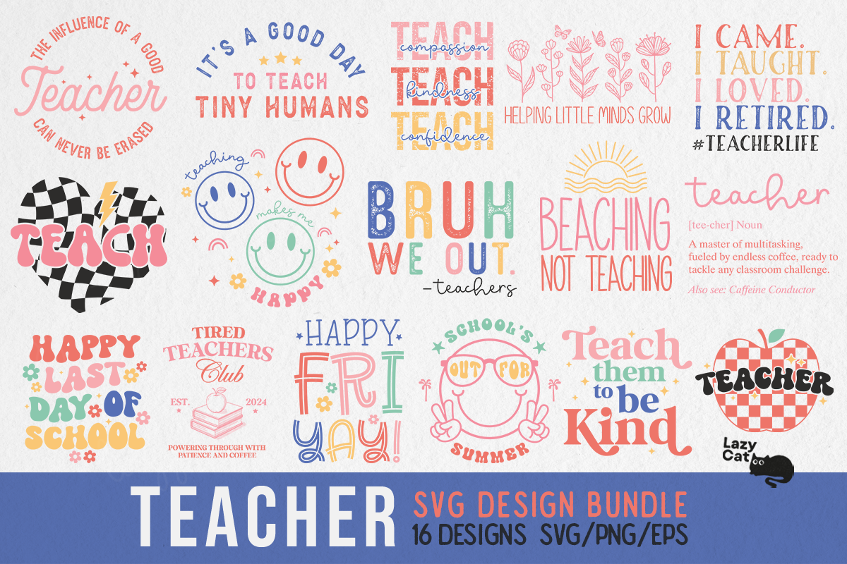 Teacher SVG PNG Bundle